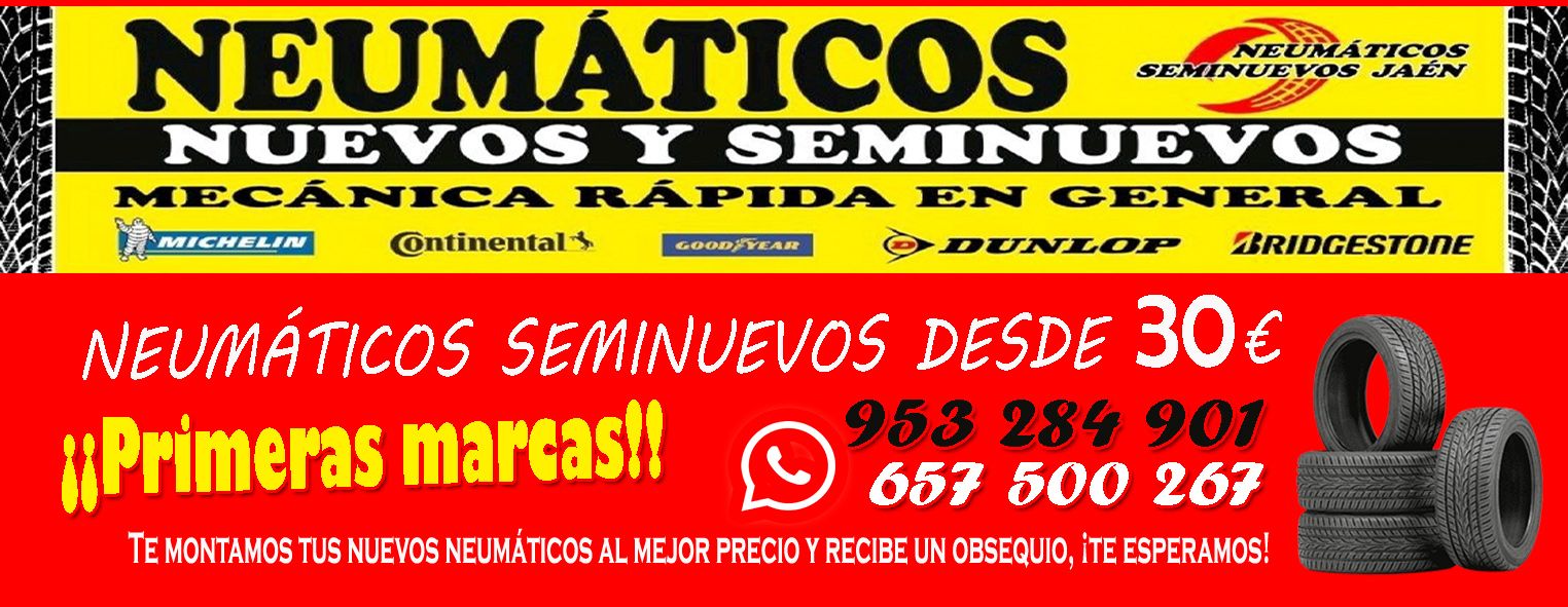 Neumáticos seminuevos baratos en jaén
